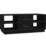 VidaXL Salontafel 100x50x41 cm massief grenenhout zwart