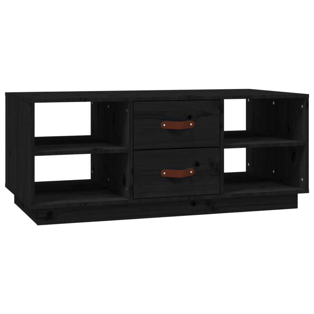 VidaXL Salontafel 100x50x41 cm massief grenenhout zwart