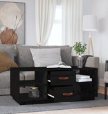 VidaXL Salontafel 100x50x41 cm massief grenenhout zwart