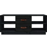 VidaXL Salontafel 100x50x41 cm massief grenenhout zwart