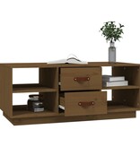 vidaXL Salontafel 100x50x41 cm massief grenenhout honingbruin