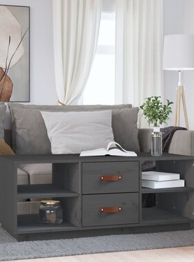 VidaXL Salontafel 100x50x41 cm massief grenenhout grijs