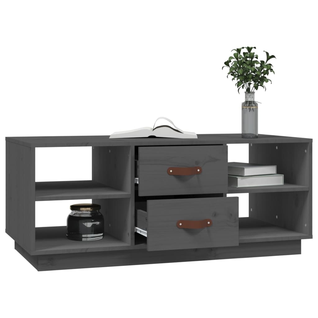 VidaXL Salontafel 100x50x41 cm massief grenenhout grijs