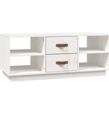VidaXL Salontafel 100x50x41 cm massief grenenhout wit