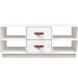 VidaXL Salontafel 100x50x41 cm massief grenenhout wit