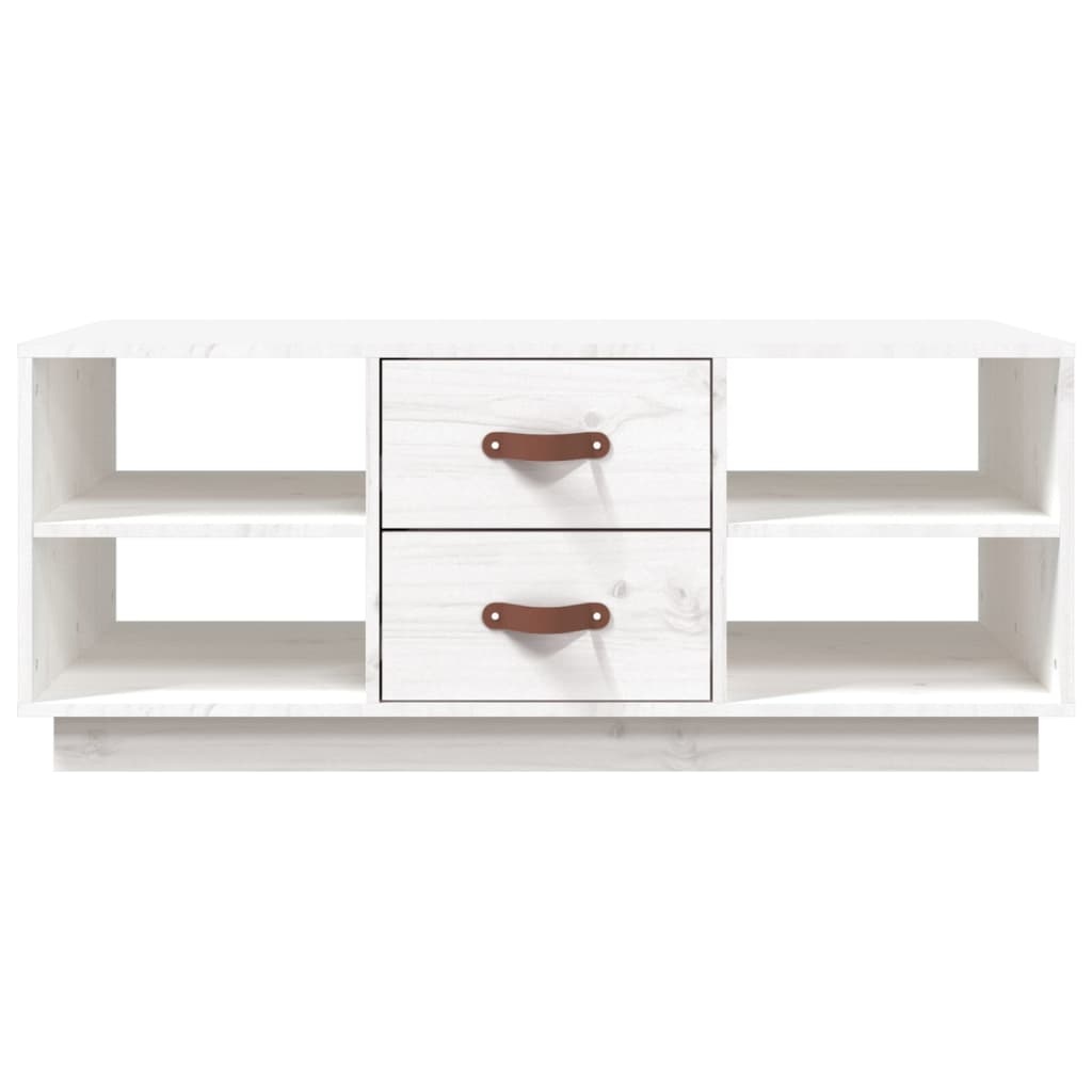 VidaXL Salontafel 100x50x41 cm massief grenenhout wit