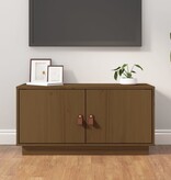 VidaXL Tv-meubel 80x34x40 cm massief grenenhout honingbruin