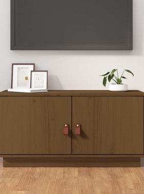 VidaXL Tv-meubel 80x34x40 cm massief grenenhout honingbruin