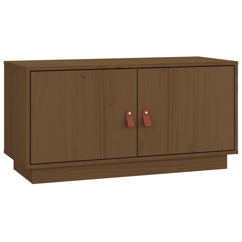 VidaXL Tv-meubel 80x34x40 cm massief grenenhout honingbruin