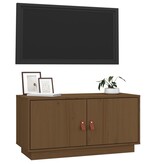 VidaXL Tv-meubel 80x34x40 cm massief grenenhout honingbruin
