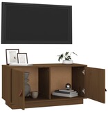 VidaXL Tv-meubel 80x34x40 cm massief grenenhout honingbruin