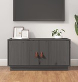 VidaXL Tv-meubel 80x34x40 cm massief grenenhout grijs