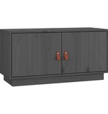 VidaXL Tv-meubel 80x34x40 cm massief grenenhout grijs