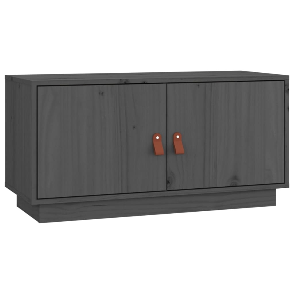 VidaXL Tv-meubel 80x34x40 cm massief grenenhout grijs