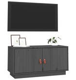 VidaXL Tv-meubel 80x34x40 cm massief grenenhout grijs