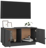 VidaXL Tv-meubel 80x34x40 cm massief grenenhout grijs