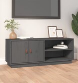 VidaXL Tv-meubel 105x34x40 cm massief grenenhout grijs