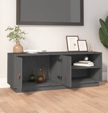 VidaXL Tv-meubel 105x34x40 cm massief grenenhout grijs