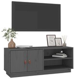 VidaXL Tv-meubel 105x34x40 cm massief grenenhout grijs