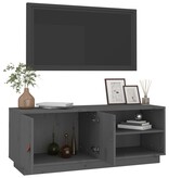 VidaXL Tv-meubel 105x34x40 cm massief grenenhout grijs