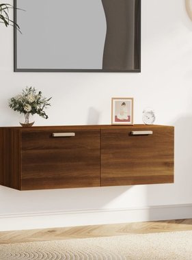 VidaXL Wandkast 100x36,5x35 cm bewerkt hout bruineikenkleurig