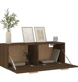 VidaXL Wandkast 100x36,5x35 cm bewerkt hout bruineikenkleurig