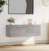 VidaXL Wandkast 100x36,5x35 cm bewerkt hout grijs sonoma eikenkleurig