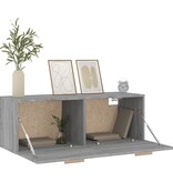 VidaXL Wandkast 100x36,5x35 cm bewerkt hout grijs sonoma eikenkleurig