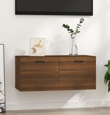VidaXL Wandkast 80x35x36,5 cm bewerkt hout bruineikenkleurig