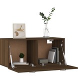 VidaXL Wandkast 80x35x36,5 cm bewerkt hout bruineikenkleurig