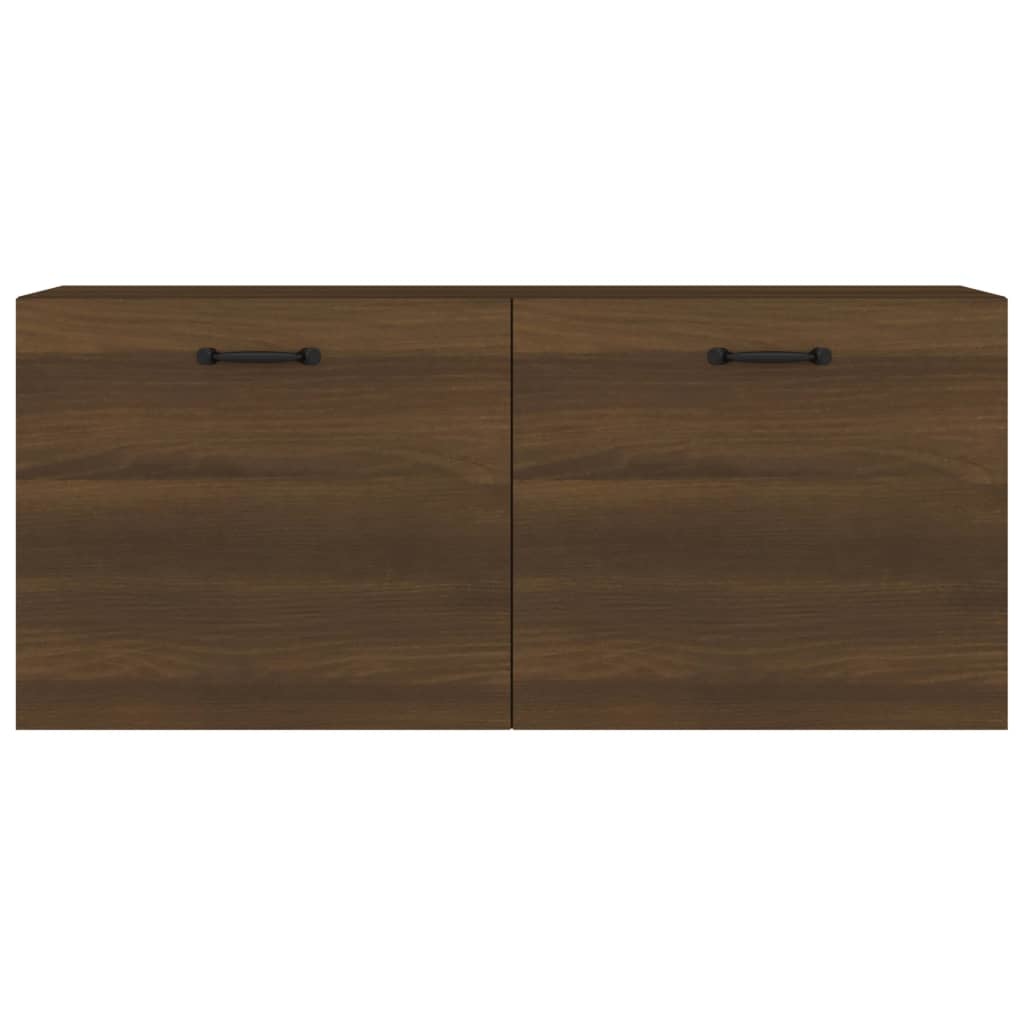VidaXL Wandkast 80x35x36,5 cm bewerkt hout bruineikenkleurig