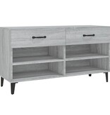 vidaXL Schoenenkast 102x35x55 cm bewerkt hout grijs sonoma eikenkleur