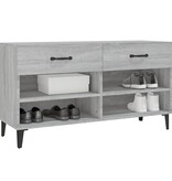 vidaXL Schoenenkast 102x35x55 cm bewerkt hout grijs sonoma eikenkleur