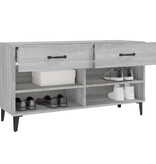 vidaXL Schoenenkast 102x35x55 cm bewerkt hout grijs sonoma eikenkleur