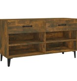 vidaXL Schoenenkast 102x35x55 cm bewerkt hout gerookt eikenkleurig