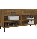 vidaXL Schoenenkast 102x35x55 cm bewerkt hout gerookt eikenkleurig