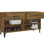 vidaXL Schoenenkast 102x35x55 cm bewerkt hout gerookt eikenkleurig