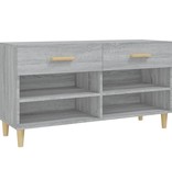 vidaXL Schoenenkast 102x35x55 cm bewerkt hout grijs sonoma eikenkleur