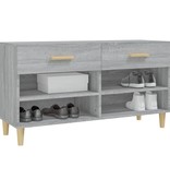 vidaXL Schoenenkast 102x35x55 cm bewerkt hout grijs sonoma eikenkleur