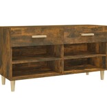 vidaXL Schoenenkast 102x35x55 cm bewerkt hout gerookt eikenkleurig