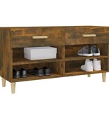 vidaXL Schoenenkast 102x35x55 cm bewerkt hout gerookt eikenkleurig