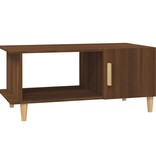 VidaXL Salontafel 90x50x40 cm bewerkt hout bruineikenkleurig