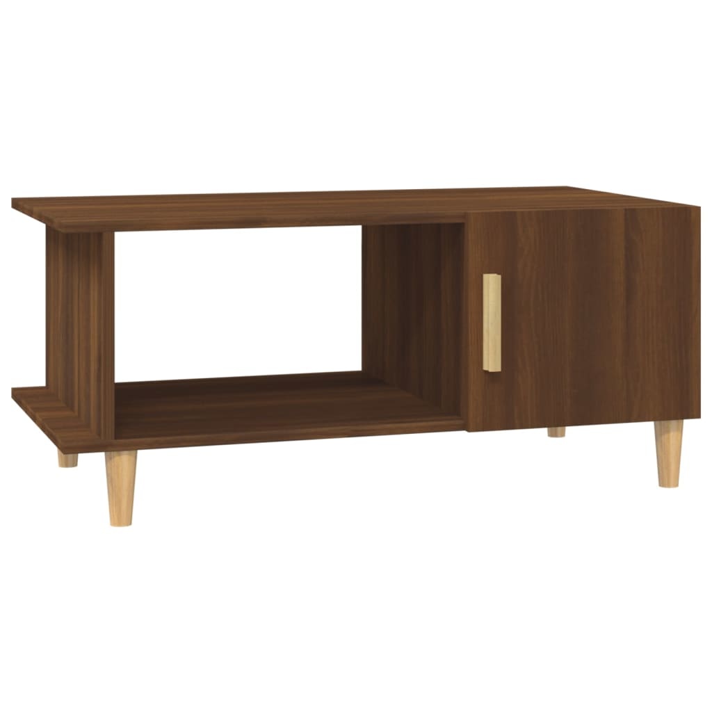 VidaXL Salontafel 90x50x40 cm bewerkt hout bruineikenkleurig