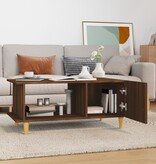 VidaXL Salontafel 90x50x40 cm bewerkt hout bruineikenkleurig