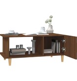 VidaXL Salontafel 90x50x40 cm bewerkt hout bruineikenkleurig
