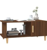 VidaXL Salontafel 90x50x40 cm bewerkt hout bruineikenkleurig