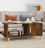 VidaXL Salontafel 90x50x40 cm bewerkt hout gerookt eikenkleurig