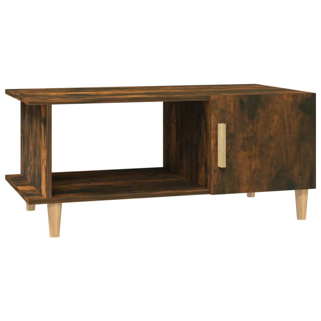 VidaXL Salontafel 90x50x40 cm bewerkt hout gerookt eikenkleurig