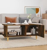 VidaXL Salontafel 90x50x40 cm bewerkt hout gerookt eikenkleurig