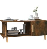 VidaXL Salontafel 90x50x40 cm bewerkt hout gerookt eikenkleurig